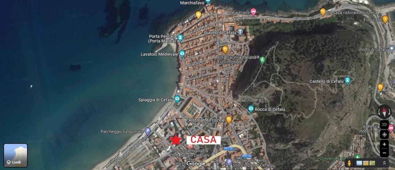 Appartamento New Sea House Vicino La Spiaggia Del Lungomare Cefalù Esterno foto